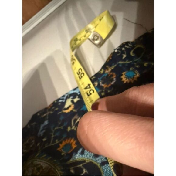 Womens Blue Paisley Floral Print Boho V Neck Sleeveless Maxi Dress Size Small - Picture 6 of 6